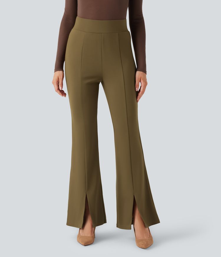 High Waisted Flare Work Pants