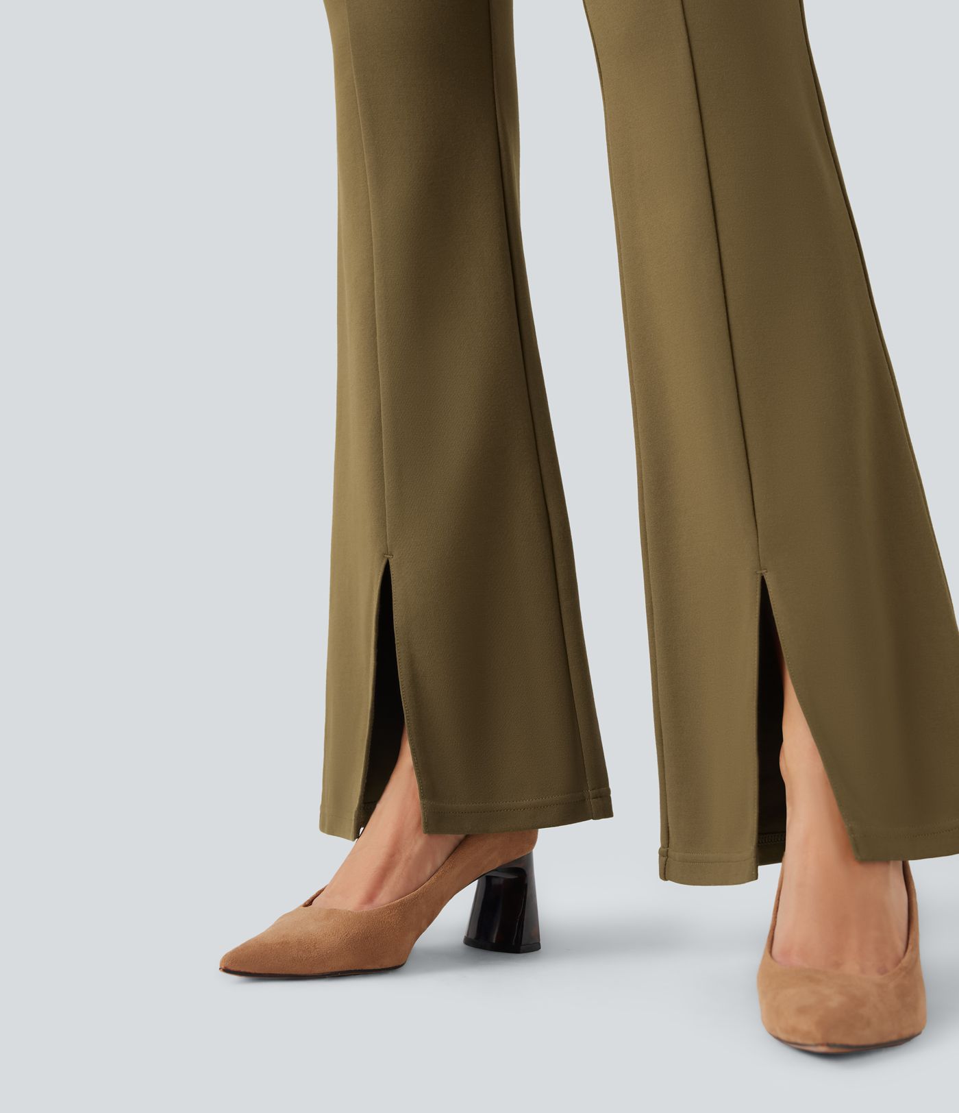 High Waisted Flare Suit Work Pants