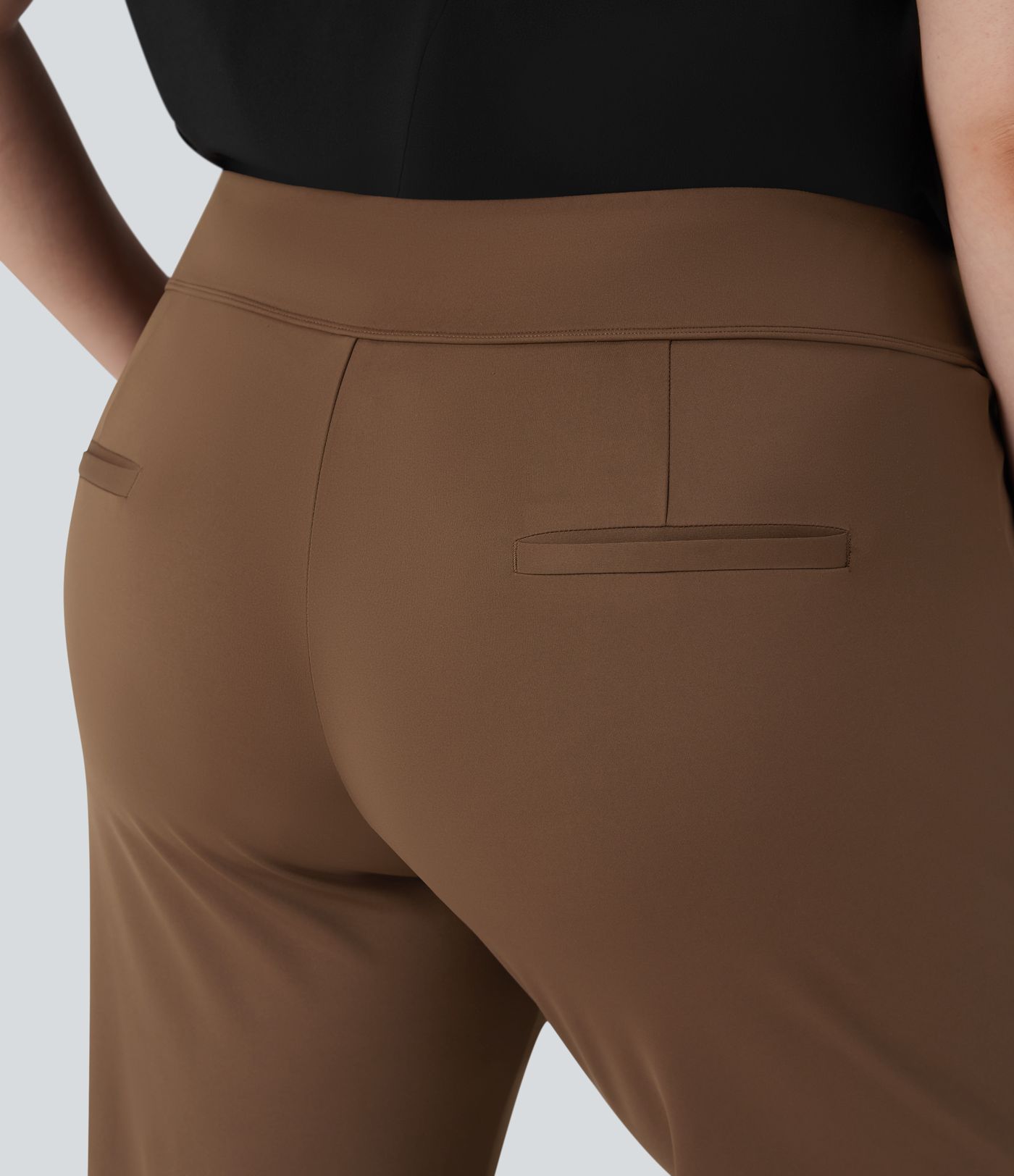 Plus Size Halara Flex™ DayStretch High Waisted Work Flare Pants with Side Zip Pockets