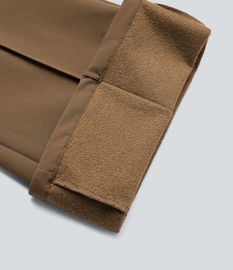 Durable Water Repellent Thermal High Waisted Hiking Flare Pants with Pockets