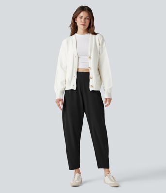 DayStretch High Waisted Casual Tapered Pants with Pockets
