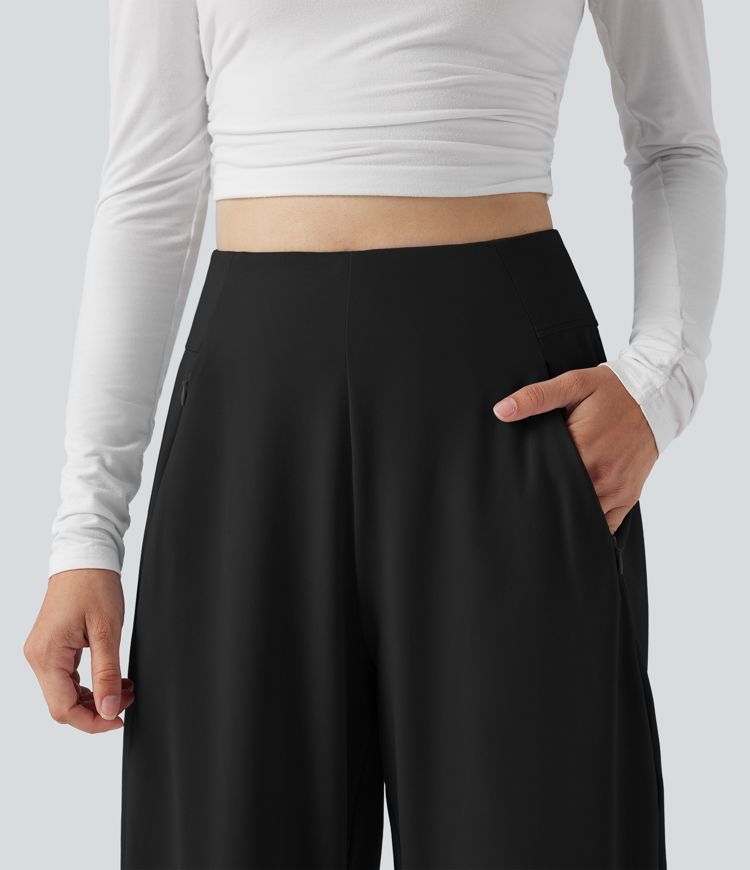 DayStretch High Waisted Casual Tapered Pants with Pockets