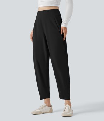 DayStretch High Waisted Casual Tapered Pants with Pockets