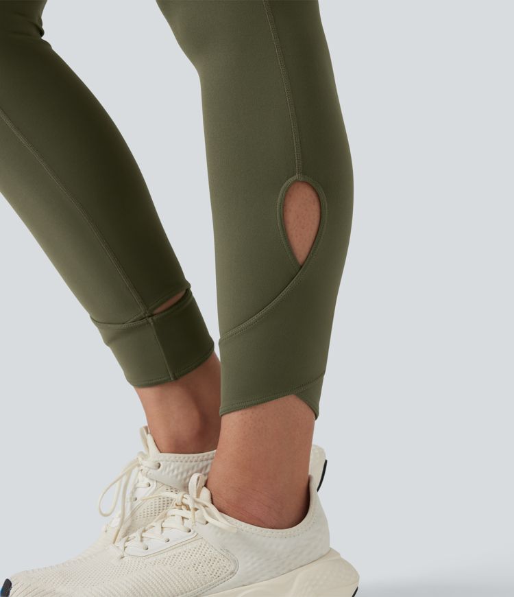 SoftlyZero™ High Waisted Cut-out Yoga 7/8 Leggings with Pockets-UPF50+