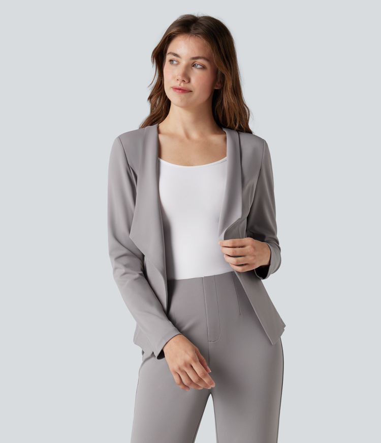 Paloma Waterfall Long Sleeve Crepe Work Suit Jacket / 1