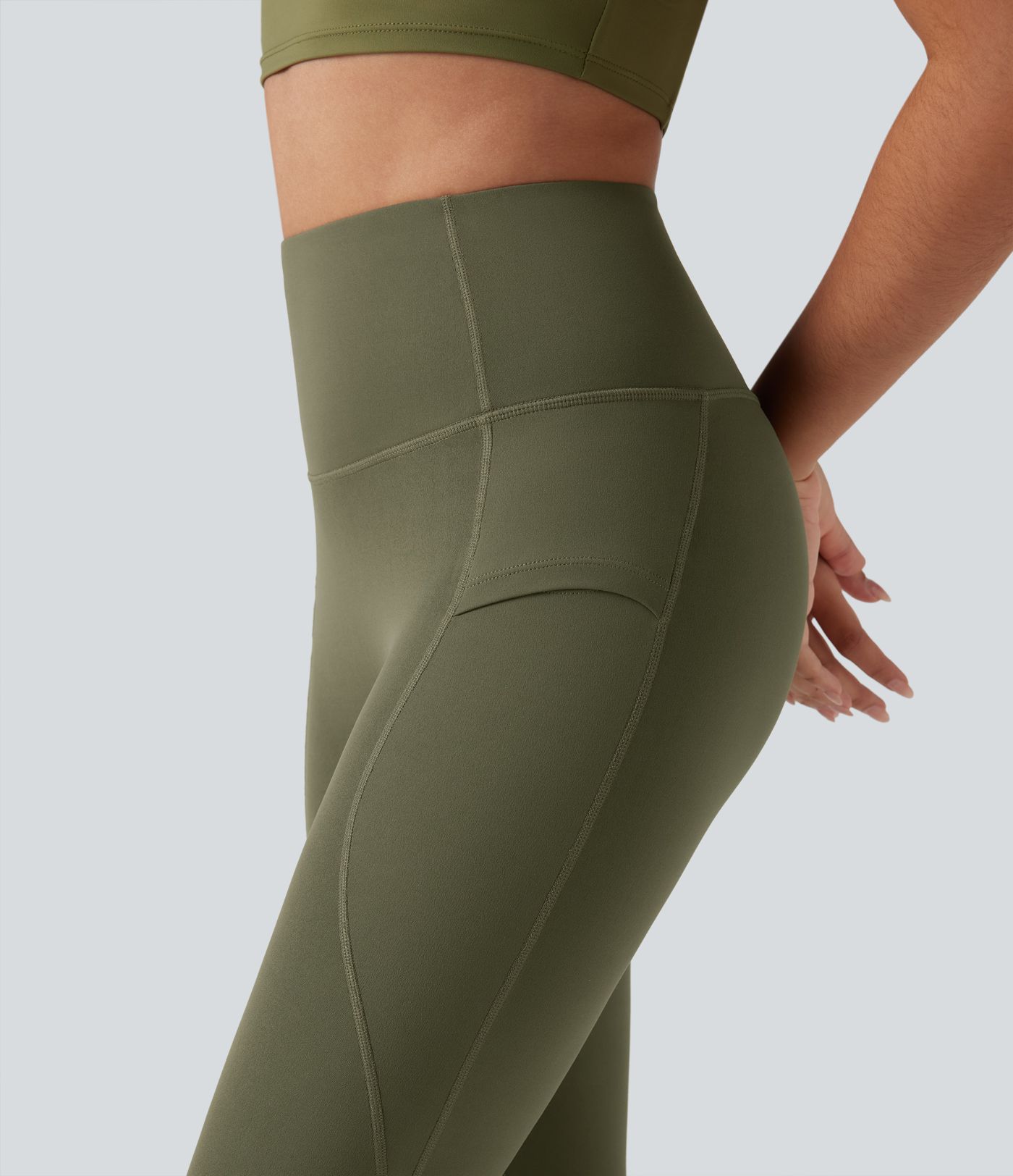SoftlyZero™ High Waisted Cut-out Yoga 7/8 Leggings with Pockets-UPF50+