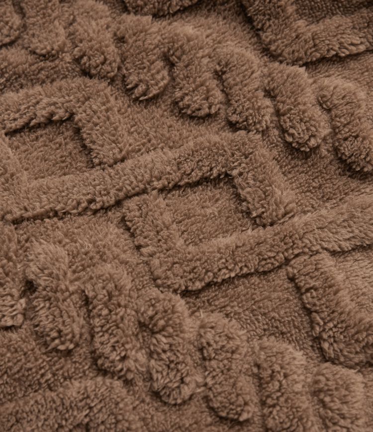 High-neck Zip Fly Casual Sherpa Jacket with Pockets