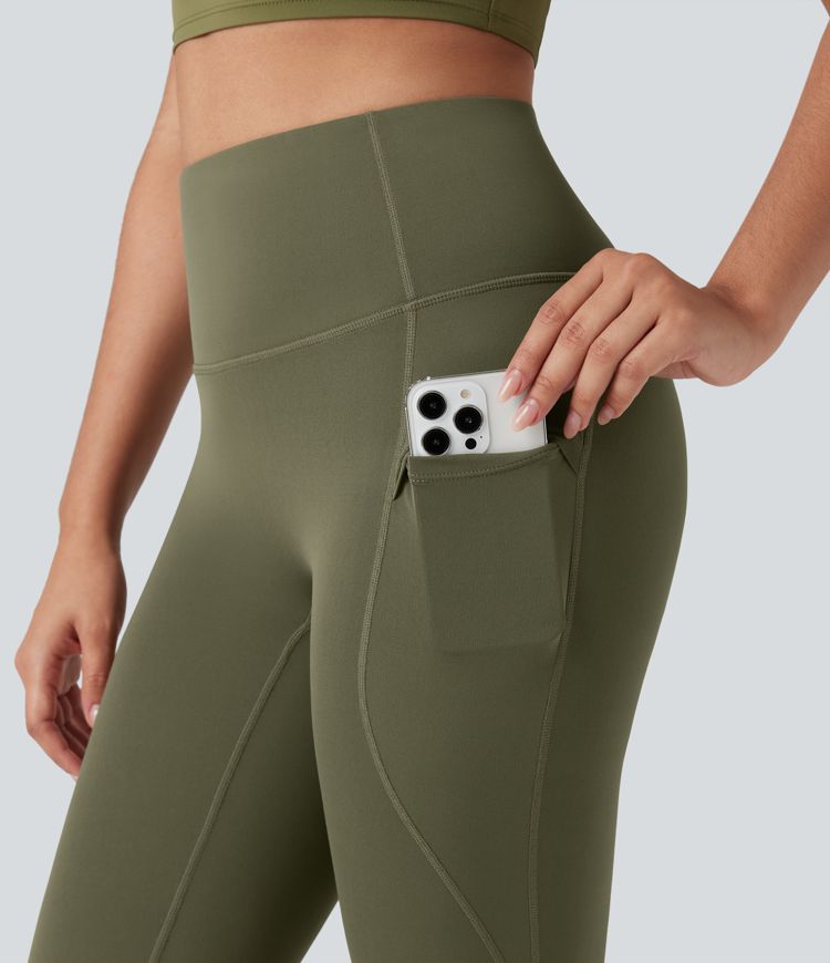 SoftlyZero™ High Waisted Cut-out Yoga 7/8 Leggings with Pockets-UPF50+