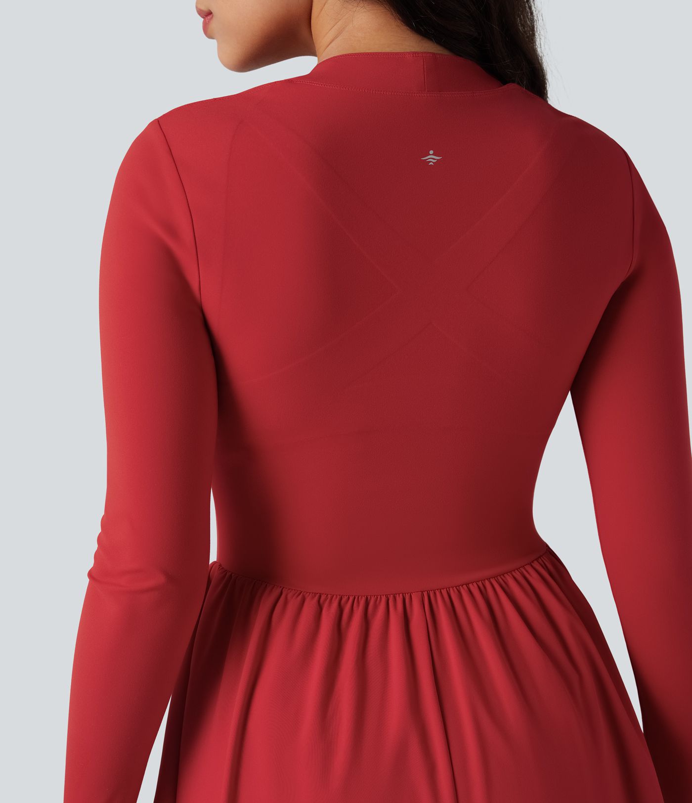 Halara UltraSculpt™ Push-Up Long Sleeve Thumb Hole 2-in-1 Mini Tennis Active Dress with Pocket