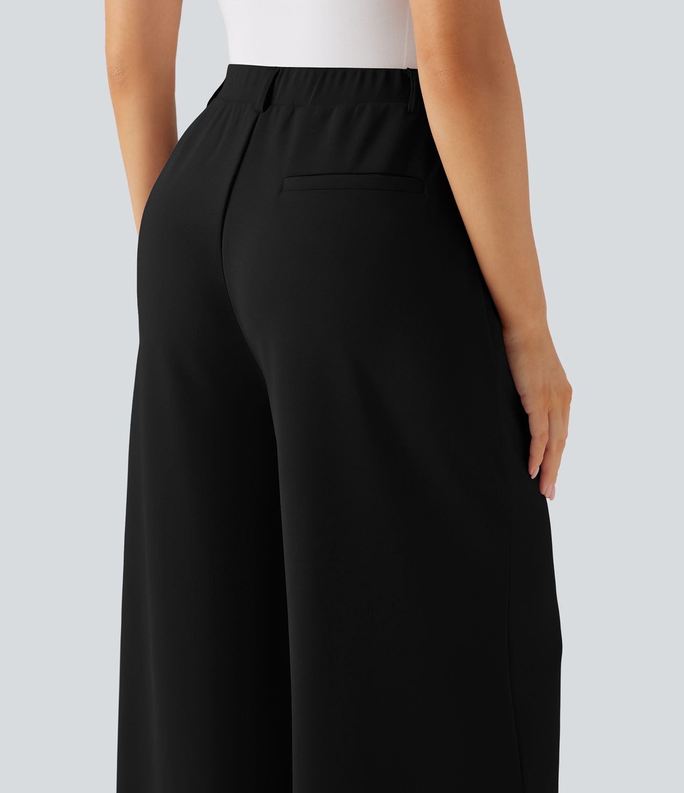 Halara Flex™ High Waisted Palazzo Wide Leg Crepe Work Pants with Pockets