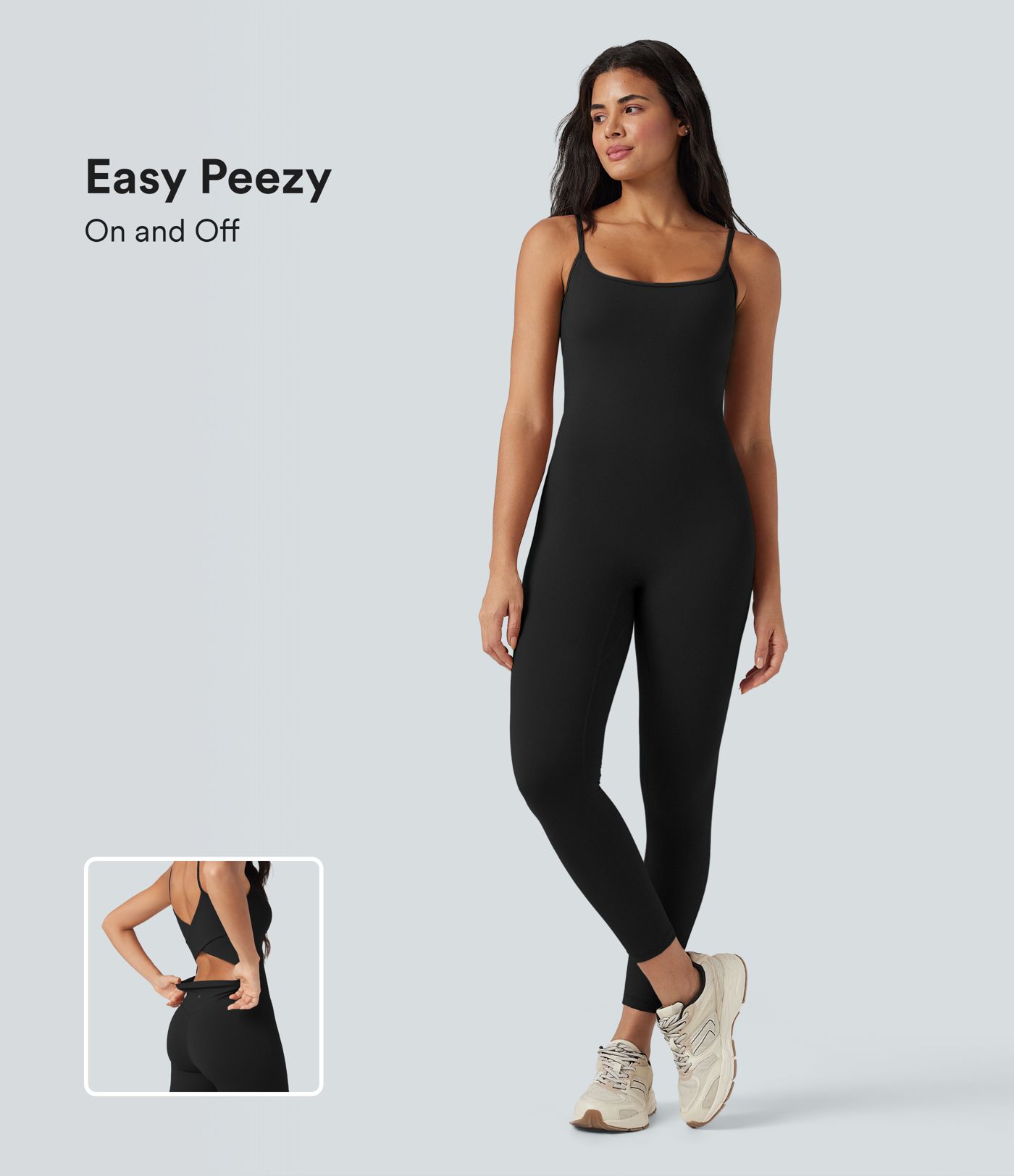 SoftlyZero™ Airy U Neck Cool Touch Yoga Jumpsuit-Easy Peezy Edition-UPF50+