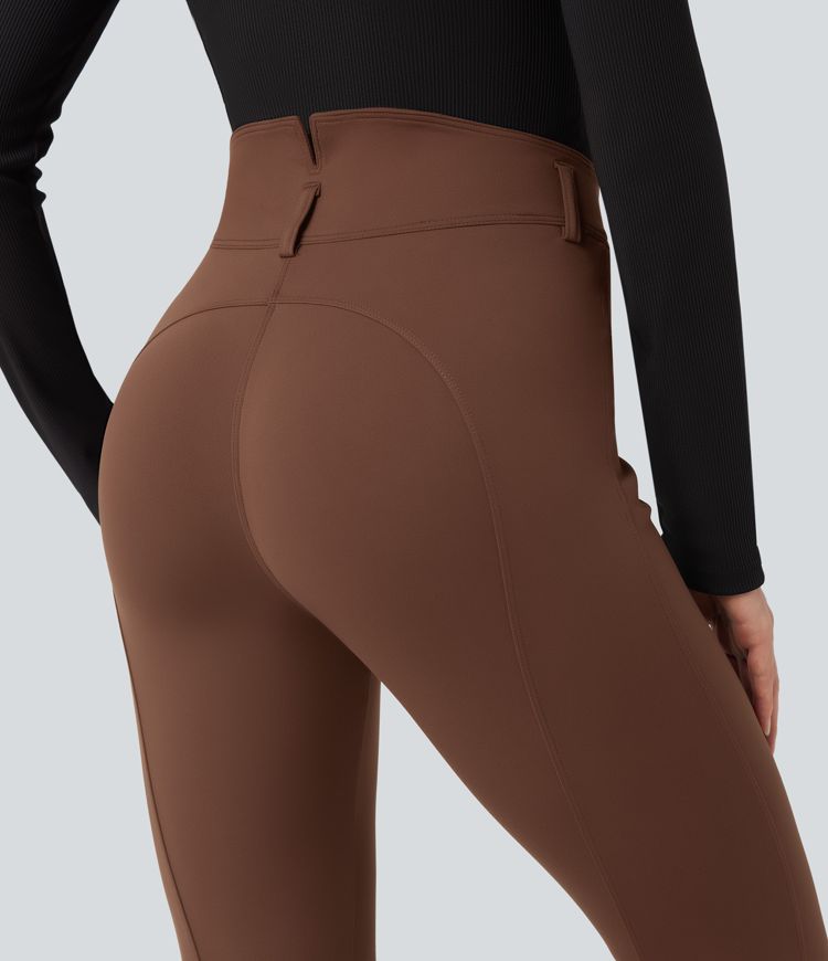 Mid Rise 7/8 Skinny Pants with Pockets