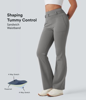 DayStretch High Waisted Tummy Control Bootcut Hiking Leggings with Pockets