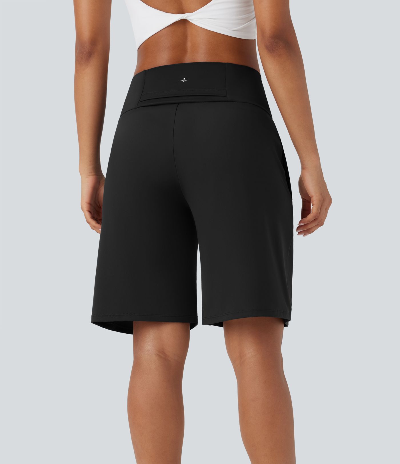 SoftlyZero™ Airy High Waisted Pockets Cool Touch Women Yoga Bermuda Gym Shorts