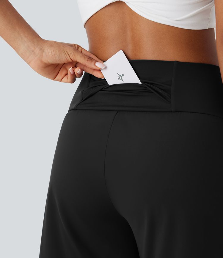 SoftlyZero™ Airy High Waisted Pockets Cool Touch Yoga Bermuda Shorts