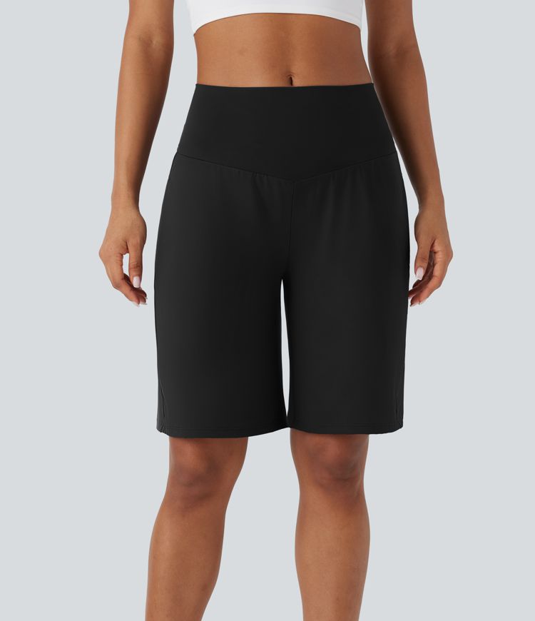 SoftlyZero™ Airy High Waisted Pockets Cool Touch Yoga Bermuda Shorts