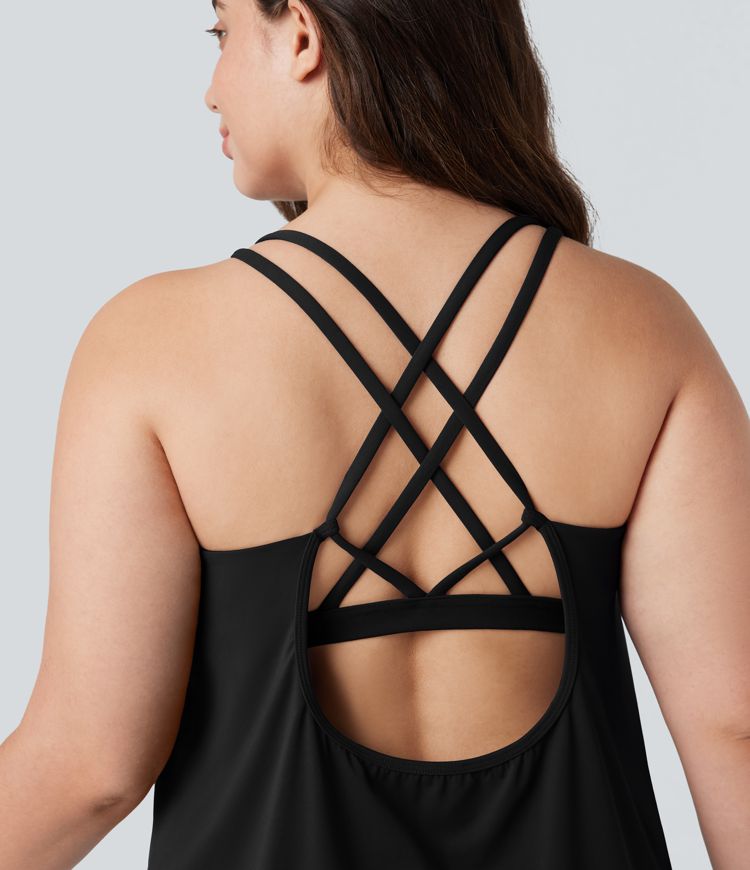 Plus Size Halara UltraSculpt™ Round Neck Curved Hem Running Tank Top