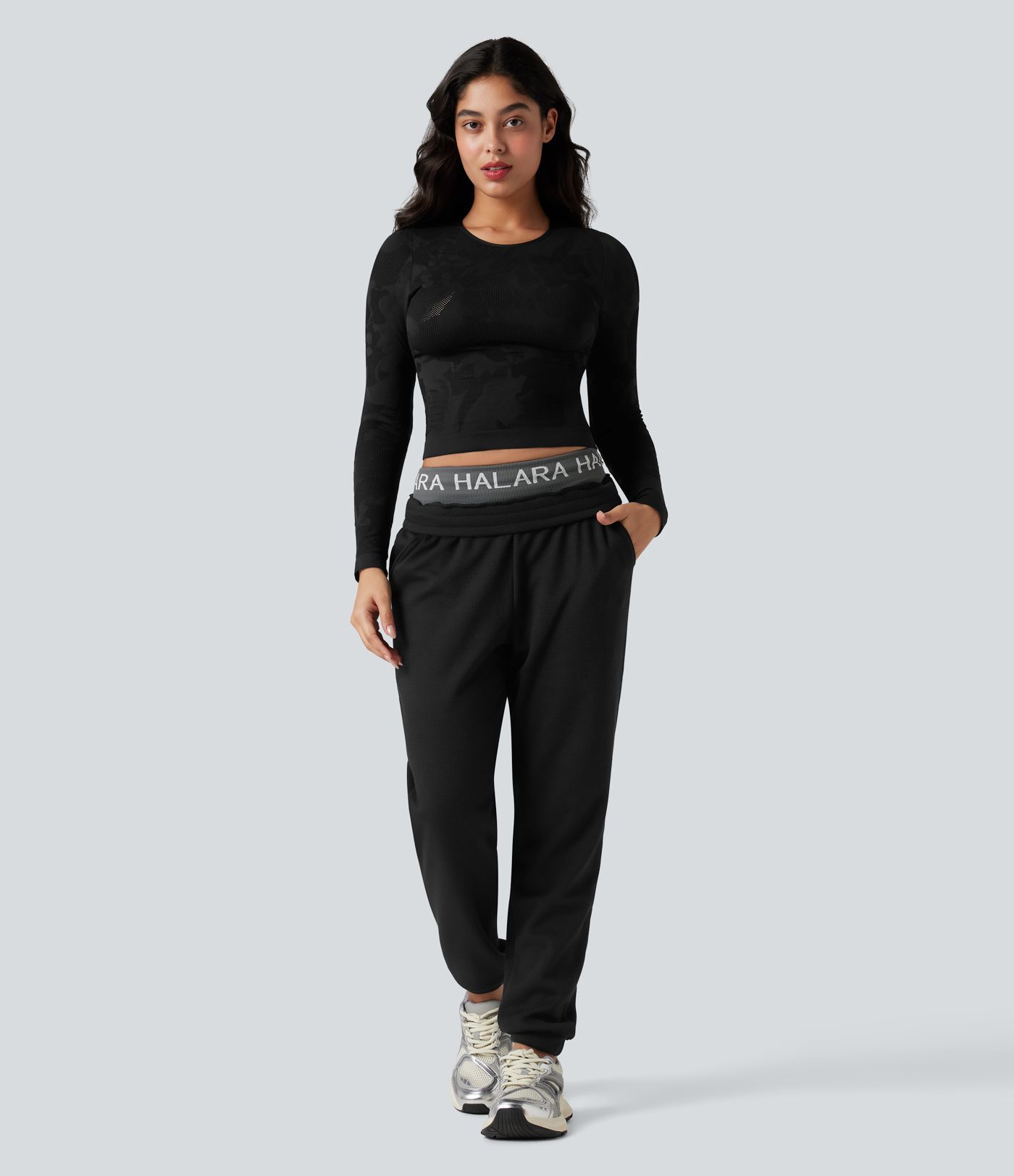 OneForm - Workout-Sport-Top mit langen Ärmeln und nahtlosem Flow