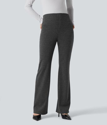 Halara Flex™ High Waisted Houndstooth Flare Suit Work Pants with Pockets Halara Flex™ High Waisted Houndstooth Flare Suit Work Pants with Pockets