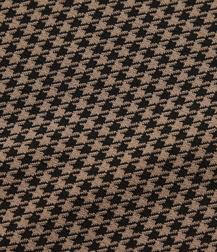 High Waisted 2-in-1 Houndstooth Bodycon Mini Casual Skirt with Pocket