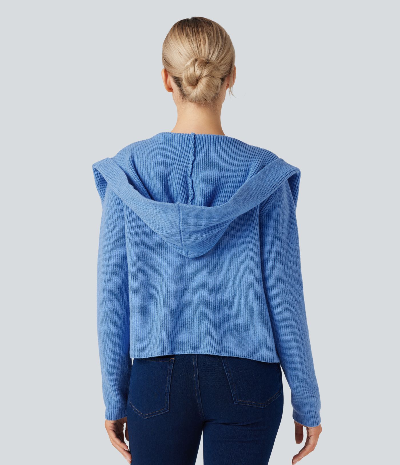 Hooded Long Sleeve Open Front Casual Cardigan