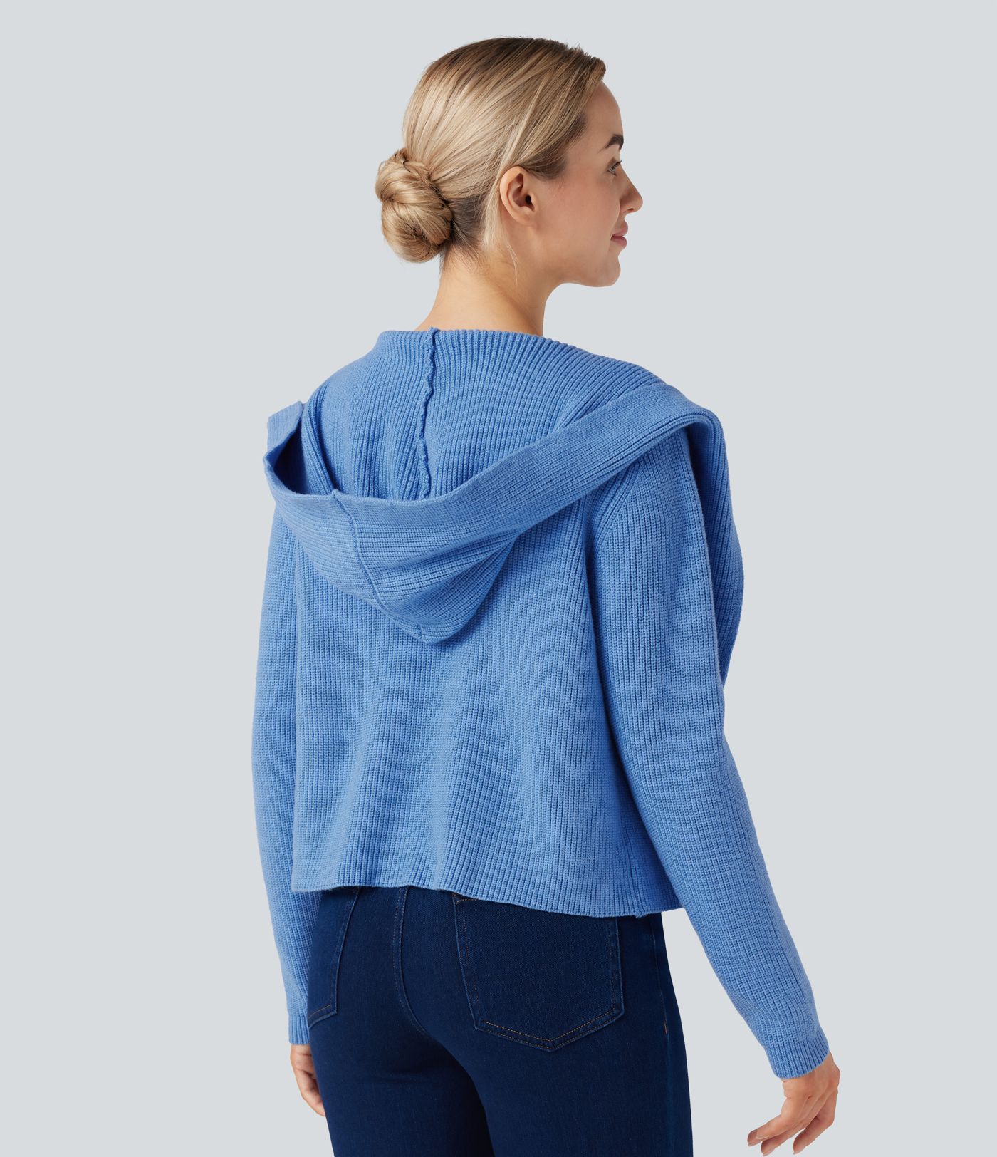 Hooded Long Sleeve Open Front Casual Cardigan