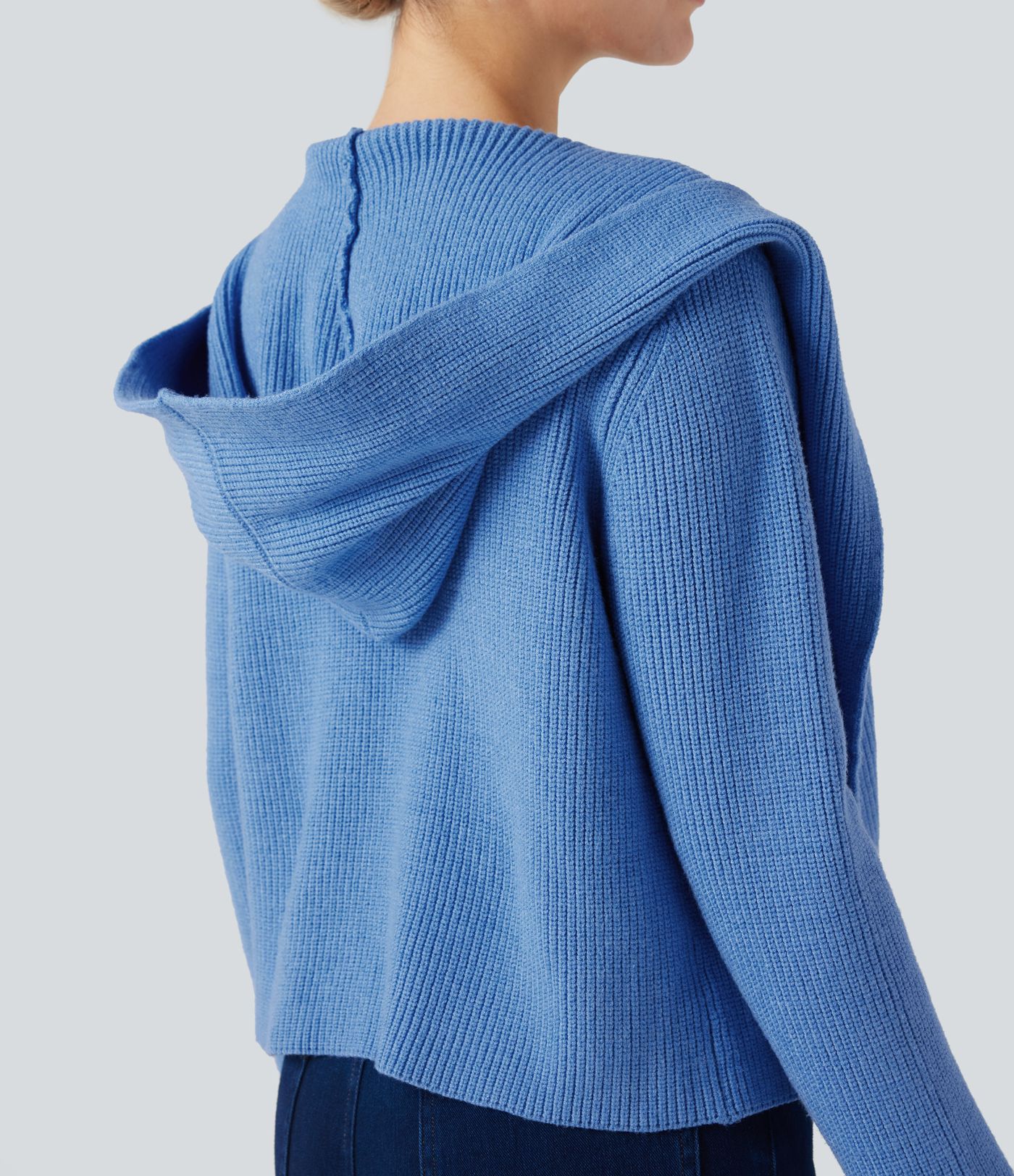 Hooded Long Sleeve Open Front Casual Cardigan