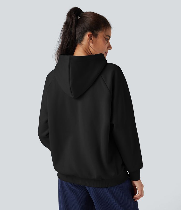 Hooded Drawstring Long Sleeve Fleece Casual Cotton Sweatshirt with Pockets