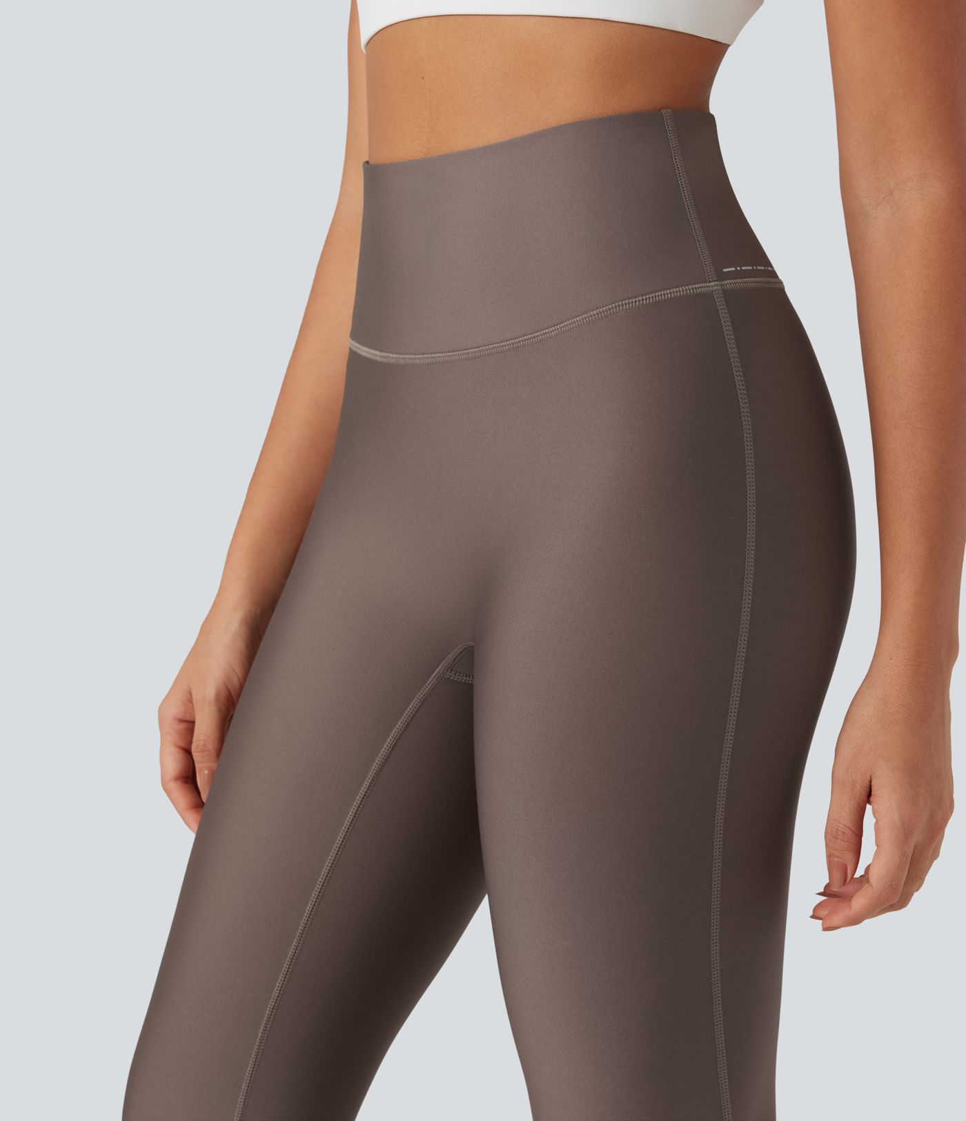 Reflective High Waisted Sheen Running Leggings with Pocket