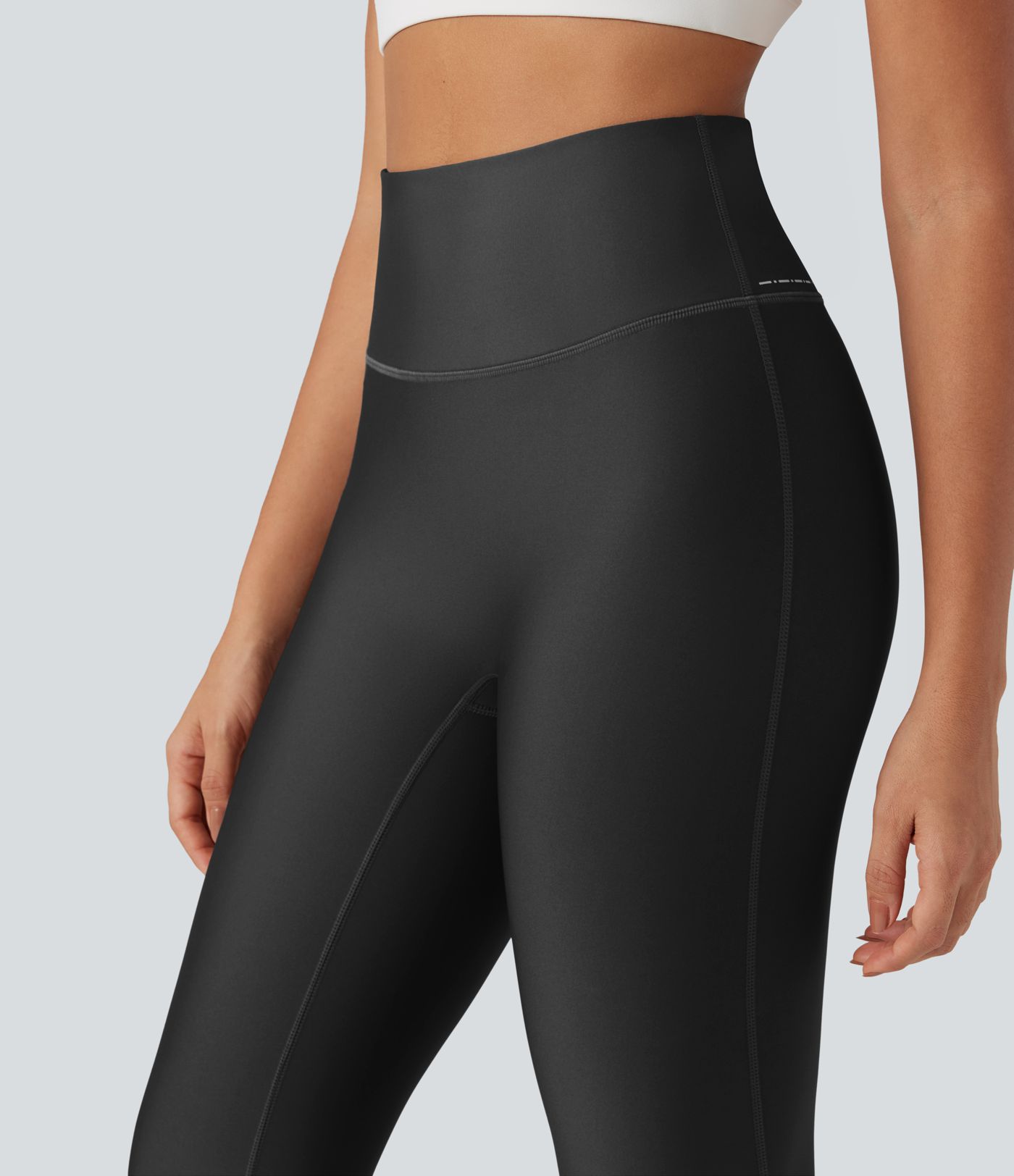 Reflective High Waisted Sheen Running Leggings with Pocket