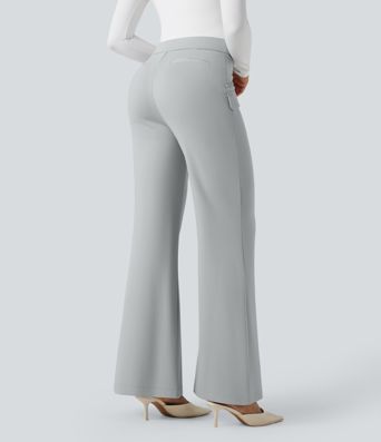 Halara Flex™ Ausgestellte Arbeits-Hose mit hohem Bund und Seitentaschen