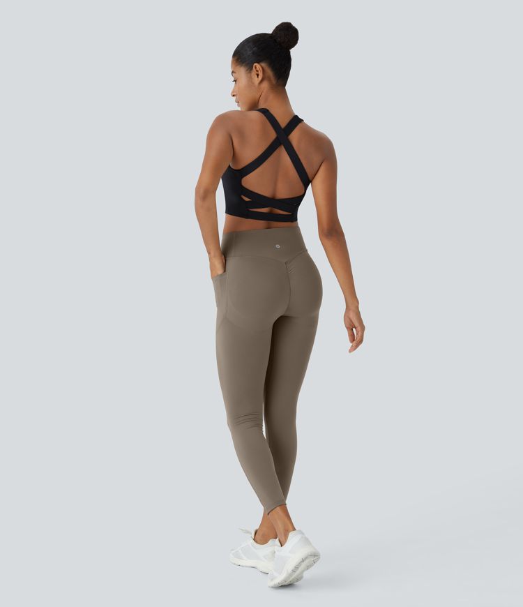 Halara UltraSculpt™ High Waisted Scrunch Butt Lifting Tummy Control Shaping Training Leggings with Pockets