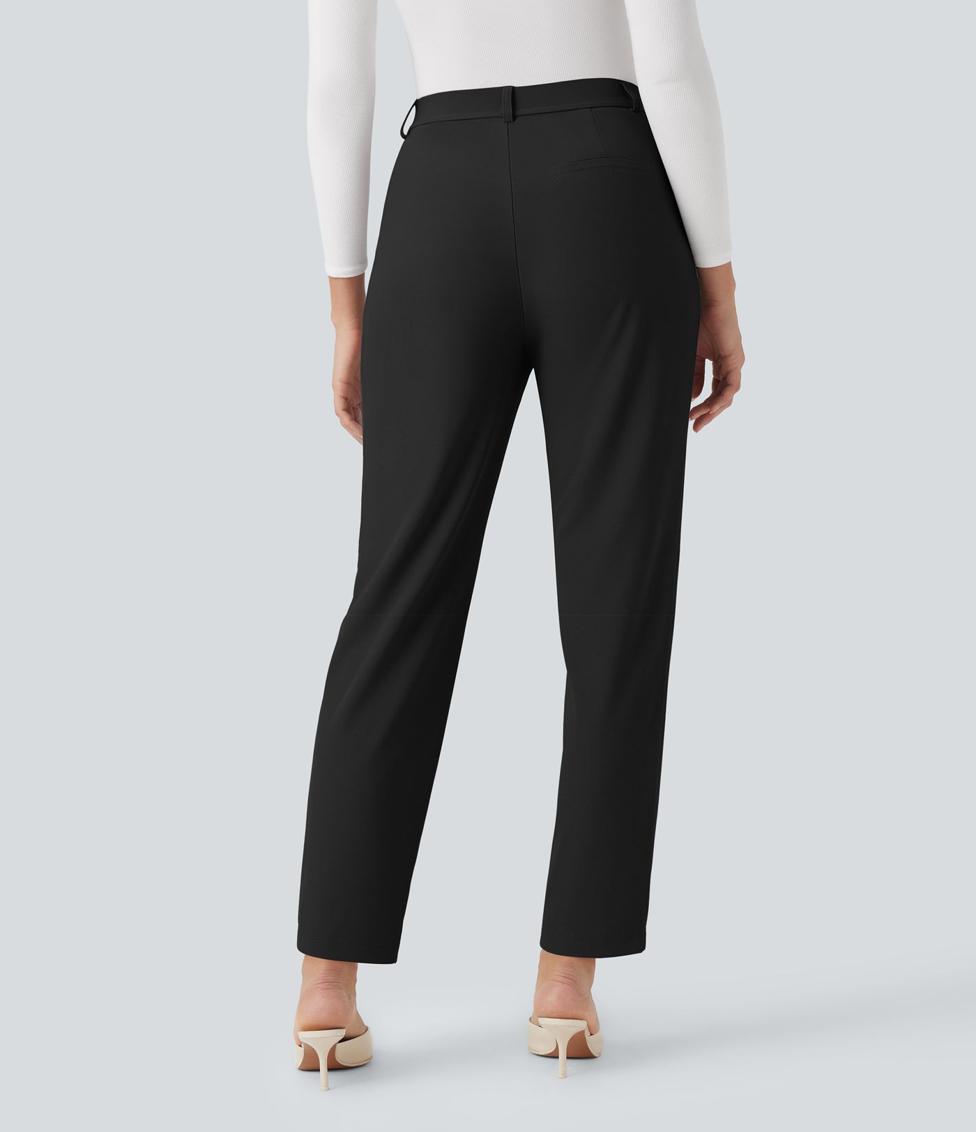 Halara Flex™ High Waisted Split Micro Waffle Work Tapered Pants with Pockets