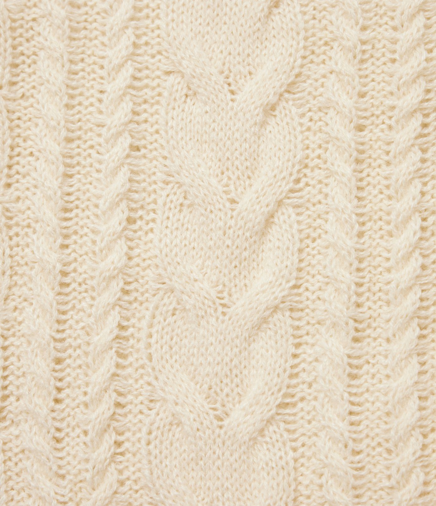 High Neck Long Sleeve Cable Knit Casual Sweater