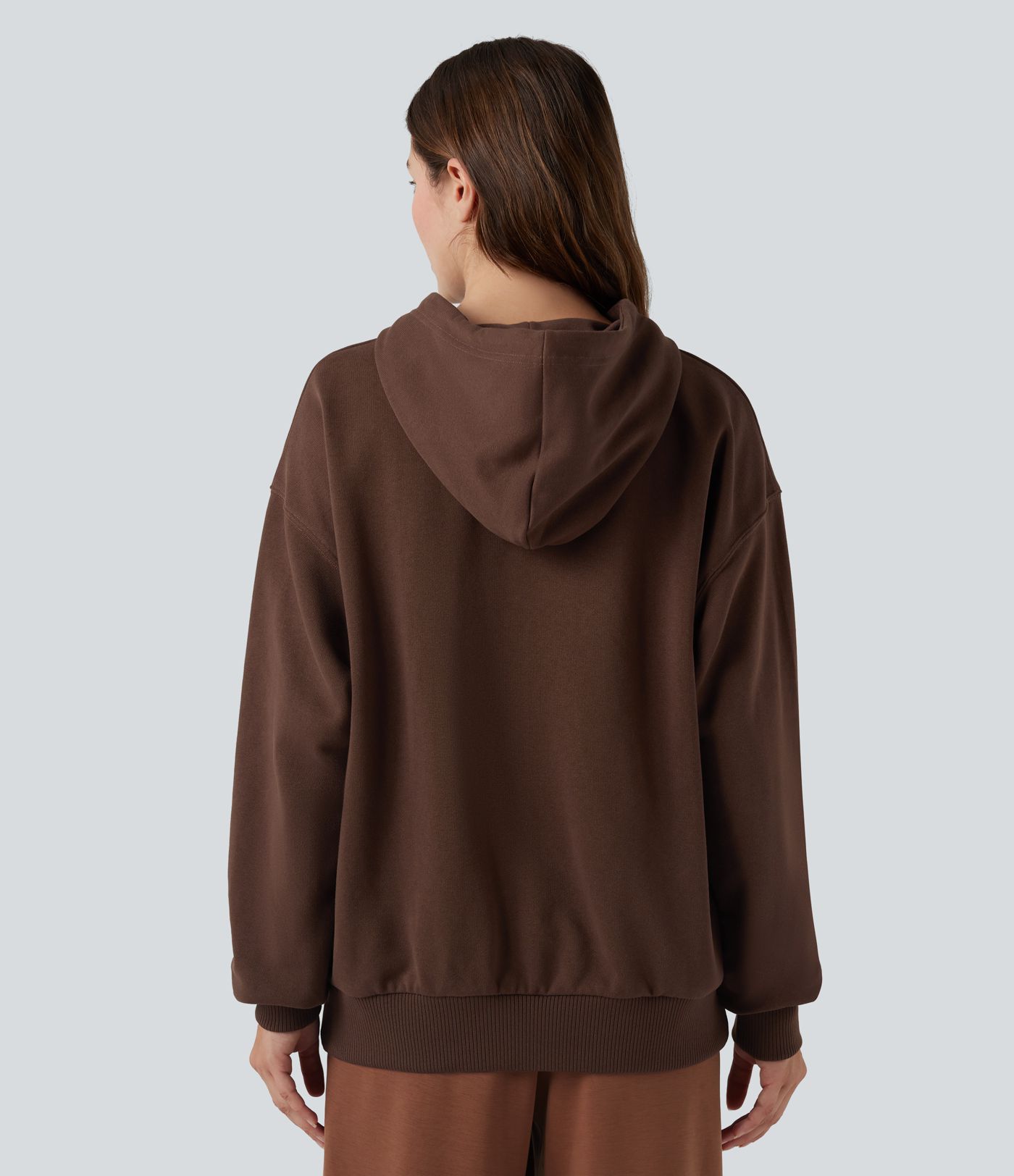 Sweat-shirt coton oversize à capuche avec poches