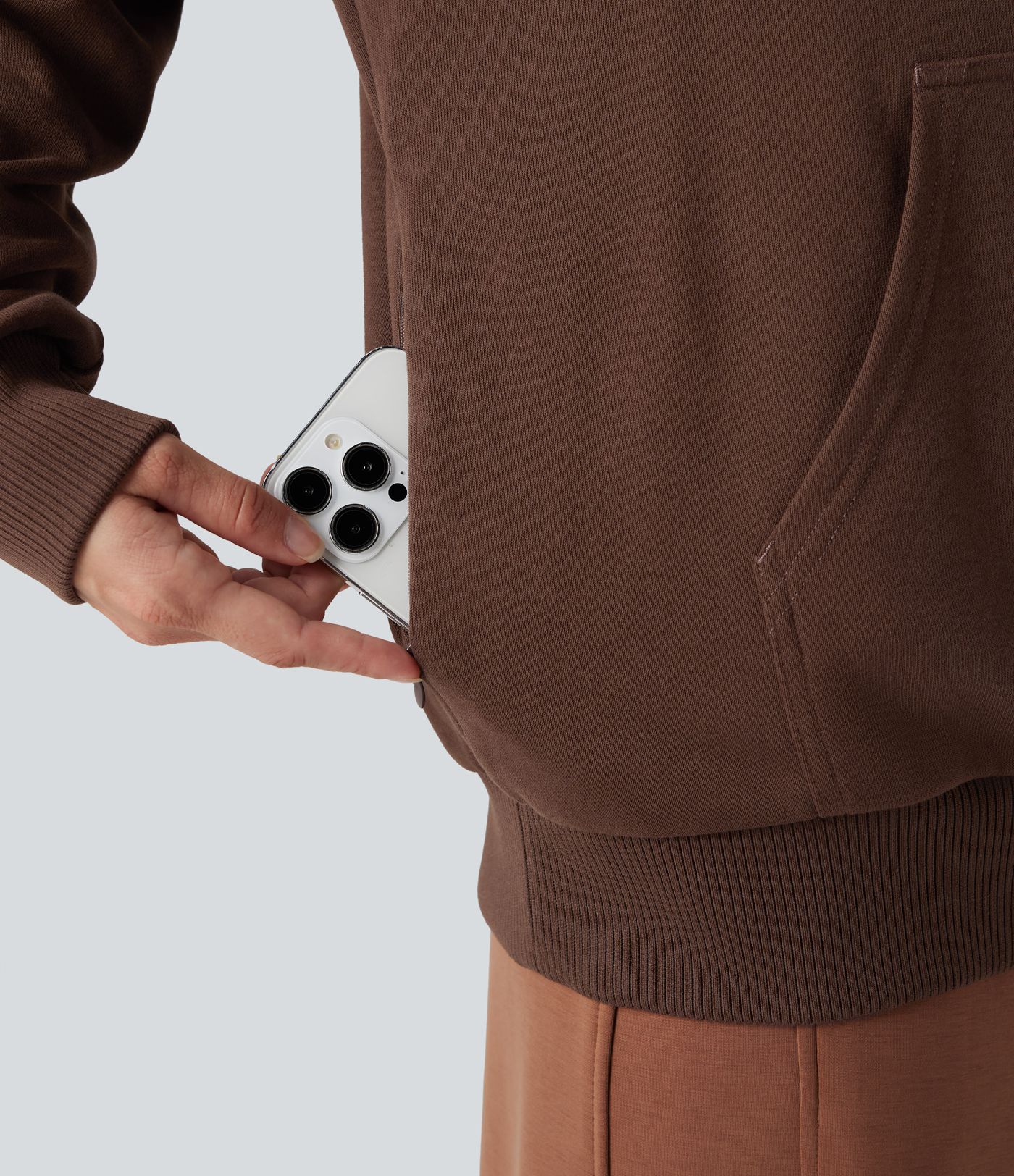 Sweat-shirt coton oversize à capuche avec poches