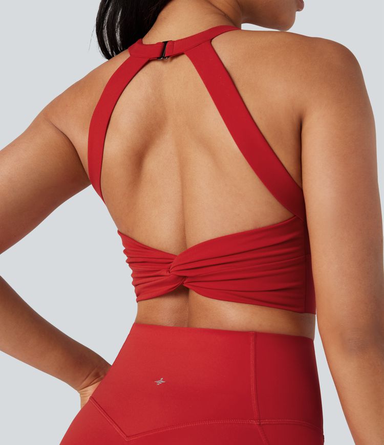 Halara UltraSculpt™ Medium Support Push-Up Zipper Cut Out Running Sports Bra