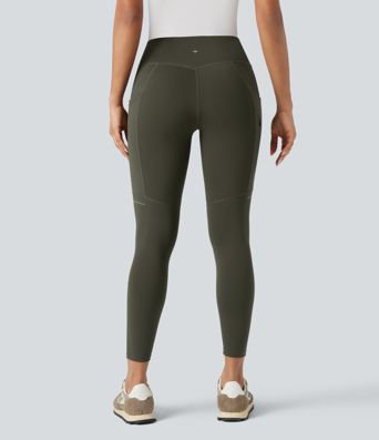 DayStretch - Wander-Leggings mit hohem Bund, Seitentaschen, Bauchkontrolle und reflektierenden Details