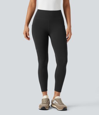 DayStretch - Wander-Leggings mit hohem Bund, Seitentaschen, Bauchkontrolle und reflektierenden Details