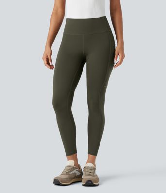 DayStretch - Wander-Leggings mit hohem Bund, Seitentaschen, Bauchkontrolle und reflektierenden Details