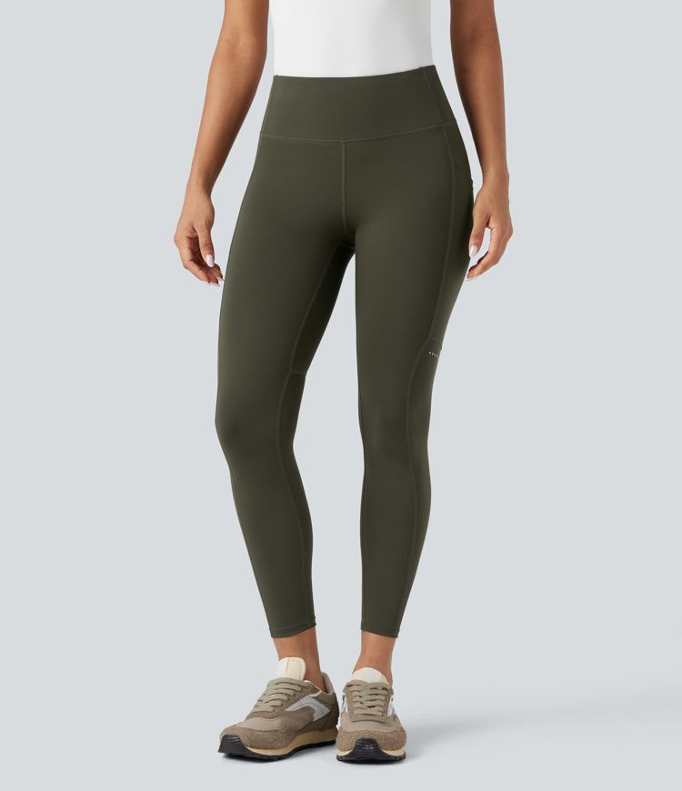 DayStretch - Wander-Leggings mit hohem Bund, Seitentaschen, Bauchkontrolle und reflektierenden Details