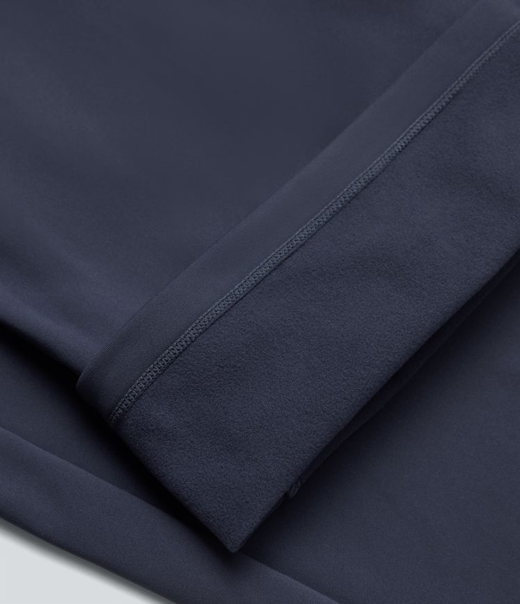 SoftlyZero™ Plush Thermal High Waisted Straight Leg Casual Trousers with Zip Pockets