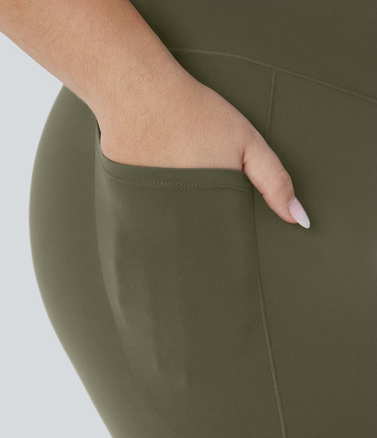 Pantacourt de yoga pour femme avec poches grande taille – Legging