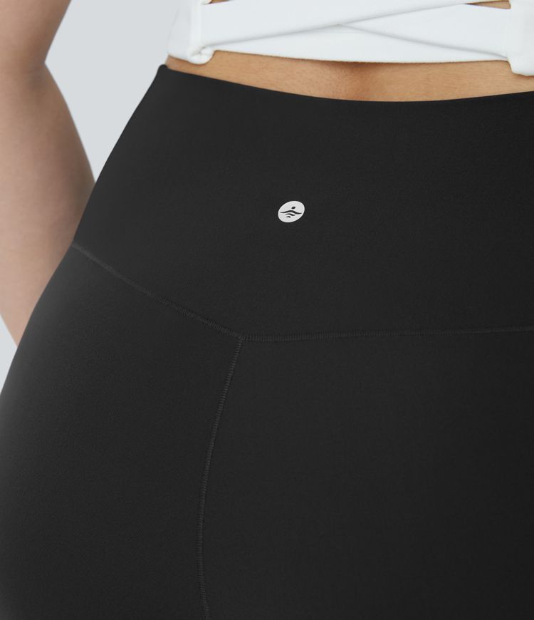 SoftlyZero™ High Waisted Crossover Pocket Capri Yoga Plus Size Leggings-UPF50+