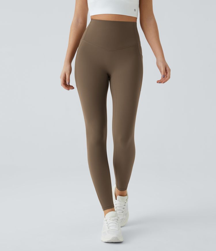 Halara UltraSculpt™ SoCinched Leggings de entrenamiento de cintura alta con control de abdomen y bolsillos moldeadores