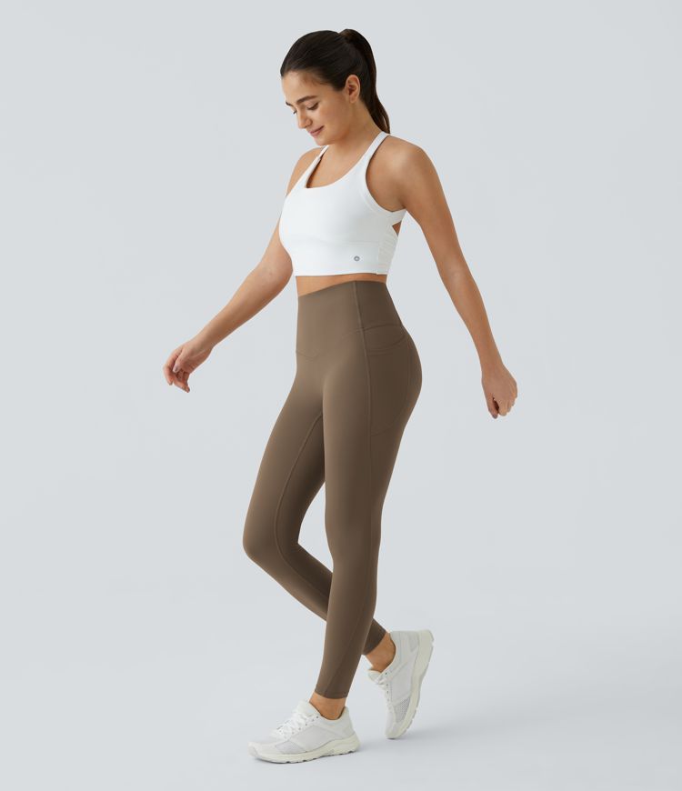 Halara UltraSculpt™ SoCinched Leggings de entrenamiento de cintura alta con control de abdomen y bolsillos moldeadores