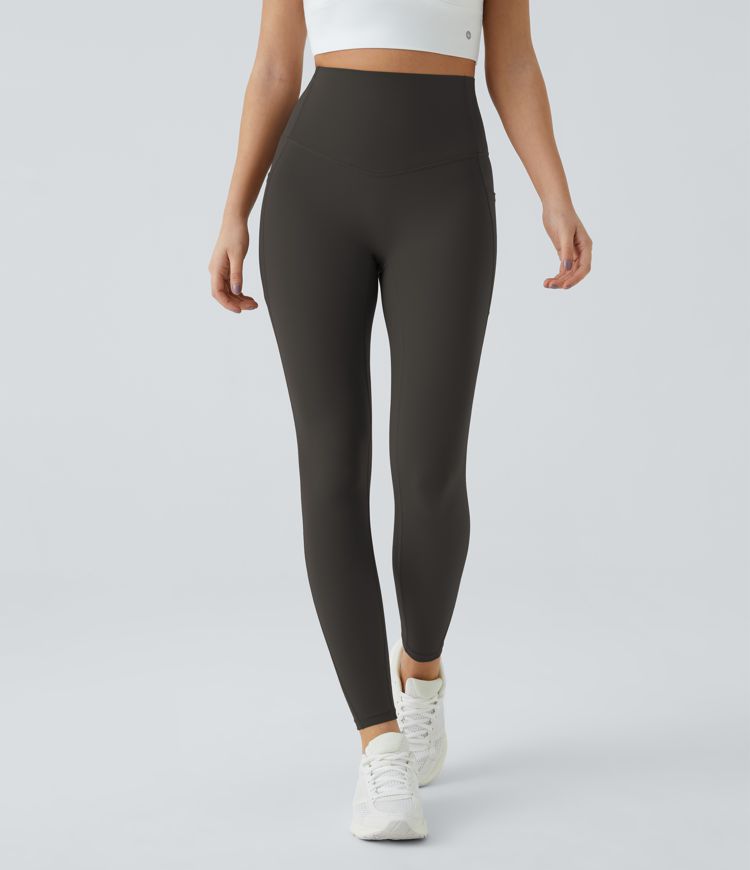 SoCinched High Waisted Tummy Control Side Pocket Shaping Training UltraSculpt Leggings