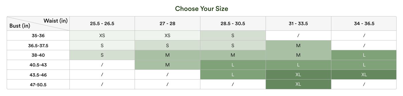 <p style="min-height: 24px"></p>
<p style="text-align:left;"><span style="color: rgb(36,67,23);font-size: 18px;"><strong>2. Pick your size </strong></span></p>
<p style="text-align:left;"><span style="color: rgb(36,67,23);font-size: 14px;">Double check the size chart to be sure your free product fits. </span></p>
