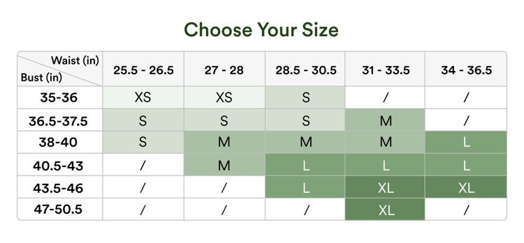 <p style="min-height: 24px"></p>
<p style="text-align:left;"><span style="color: rgb(36,67,23);font-size: 18px;"><strong>2. Pick your size </strong></span></p>
<p style="text-align:left;"><span style="color: rgb(36,67,23);font-size: 14px;">Double check the size chart to be sure your free product fits. </span></p>
