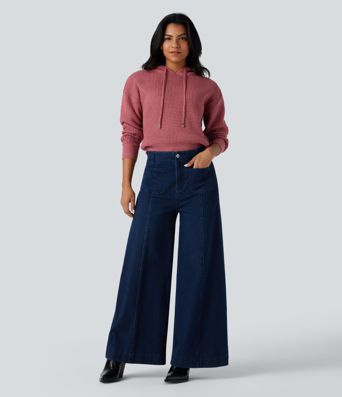 Hooded Drawstring Long Sleeve Casual Sweater